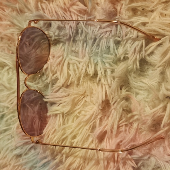 NWOT Kenneth Reaction rose colored women's aviator sunglasses - Picture 3 of 3